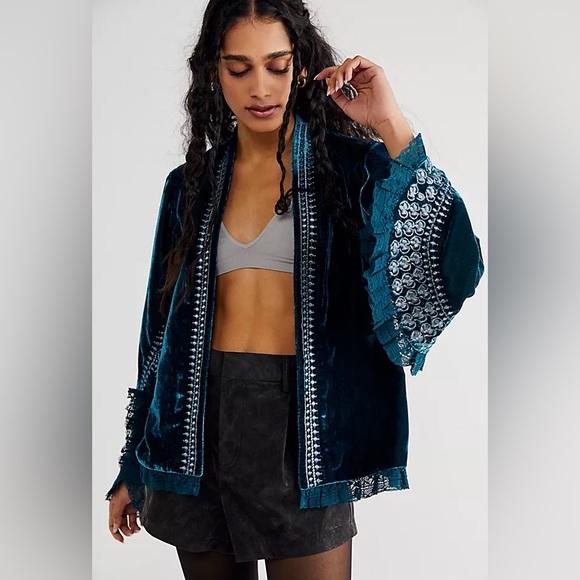 Free People Scarlett Velvet Bed Jacket - Picture 12 of 16